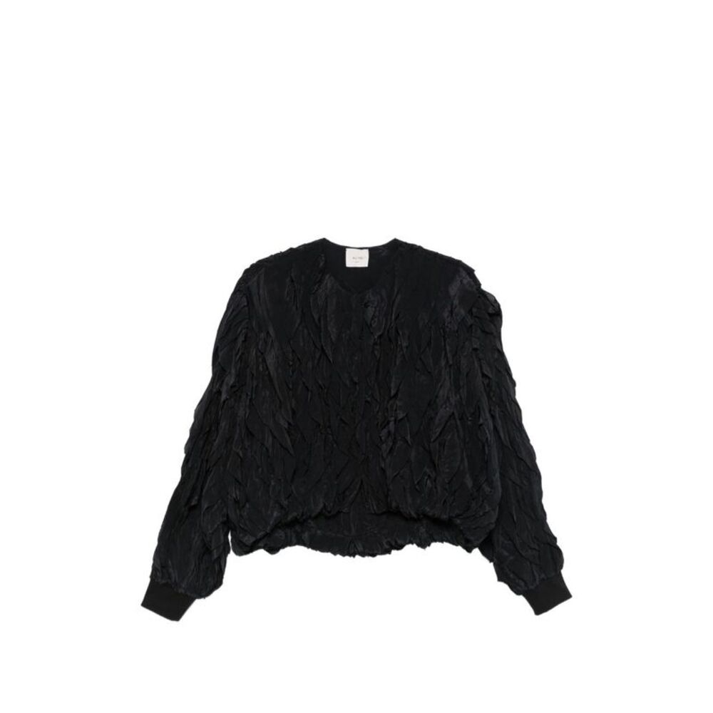 Alysi Women Ruffled Bomber Jacket